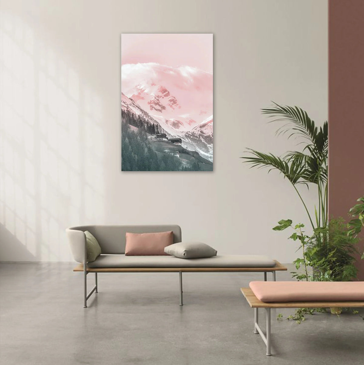 Snow Light Mountain