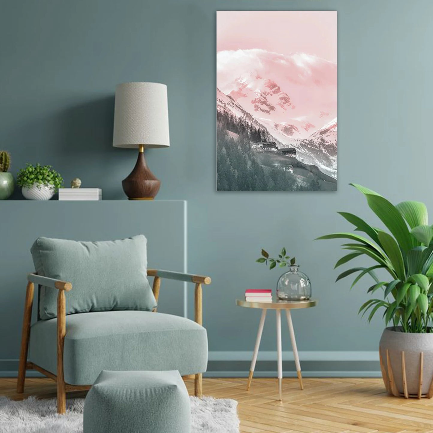 Snow Light Mountain
