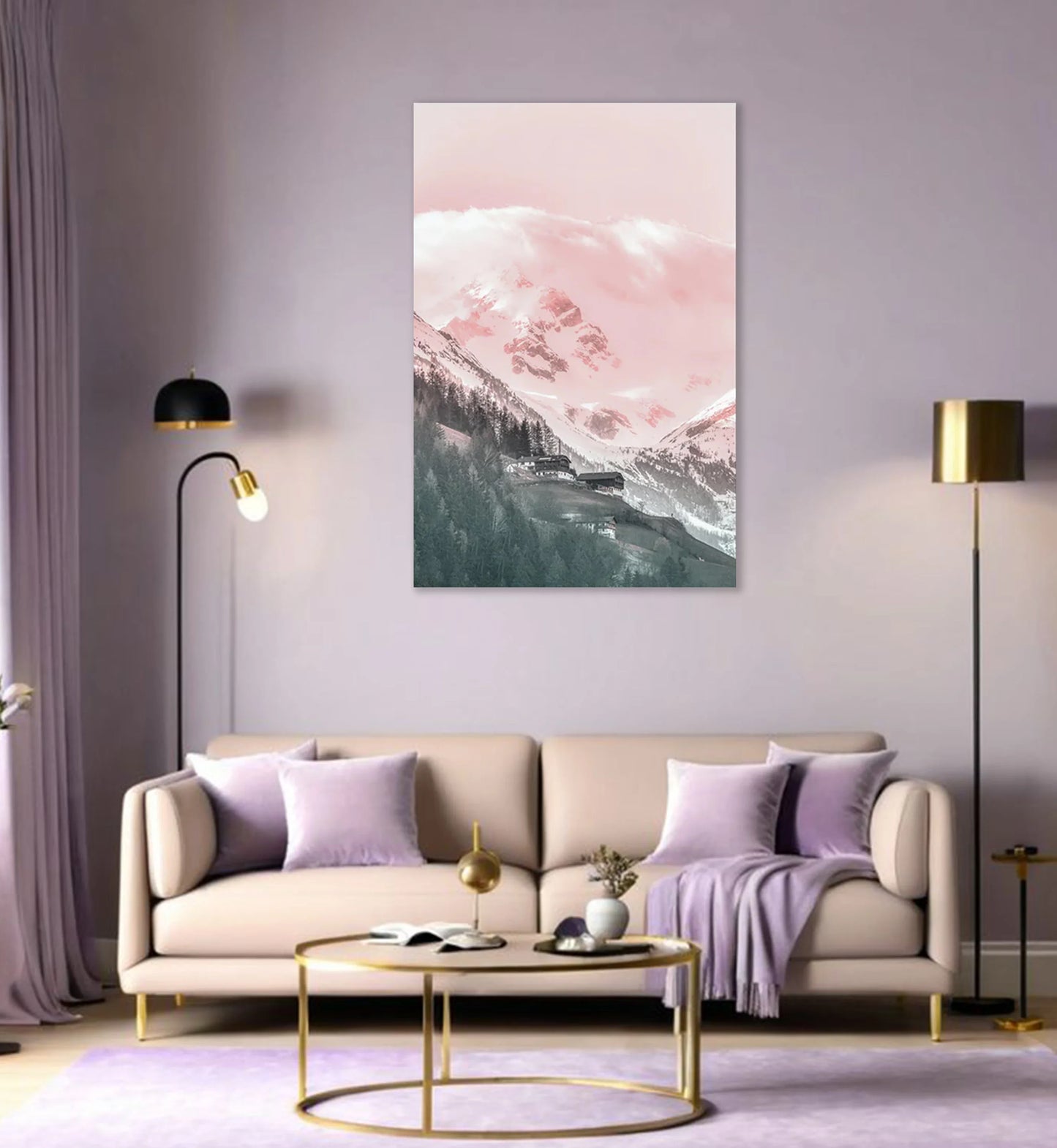 Snow Light Mountain