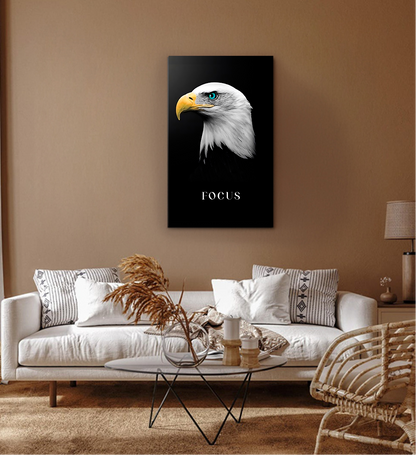 The Eagle Focused — Single Panel Motivational Metal Wall Art