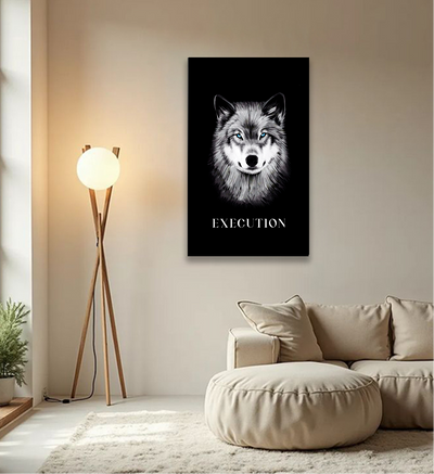 The Wolf Faster — Single Panel Execution Metal Wall Art