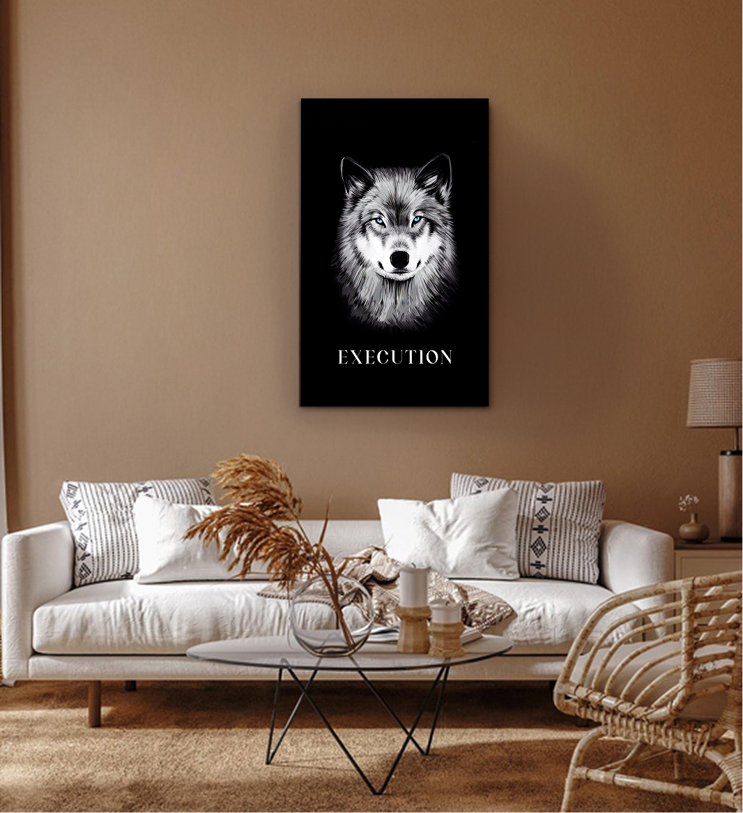 The Wolf Faster — Single Panel Execution Metal Wall Art