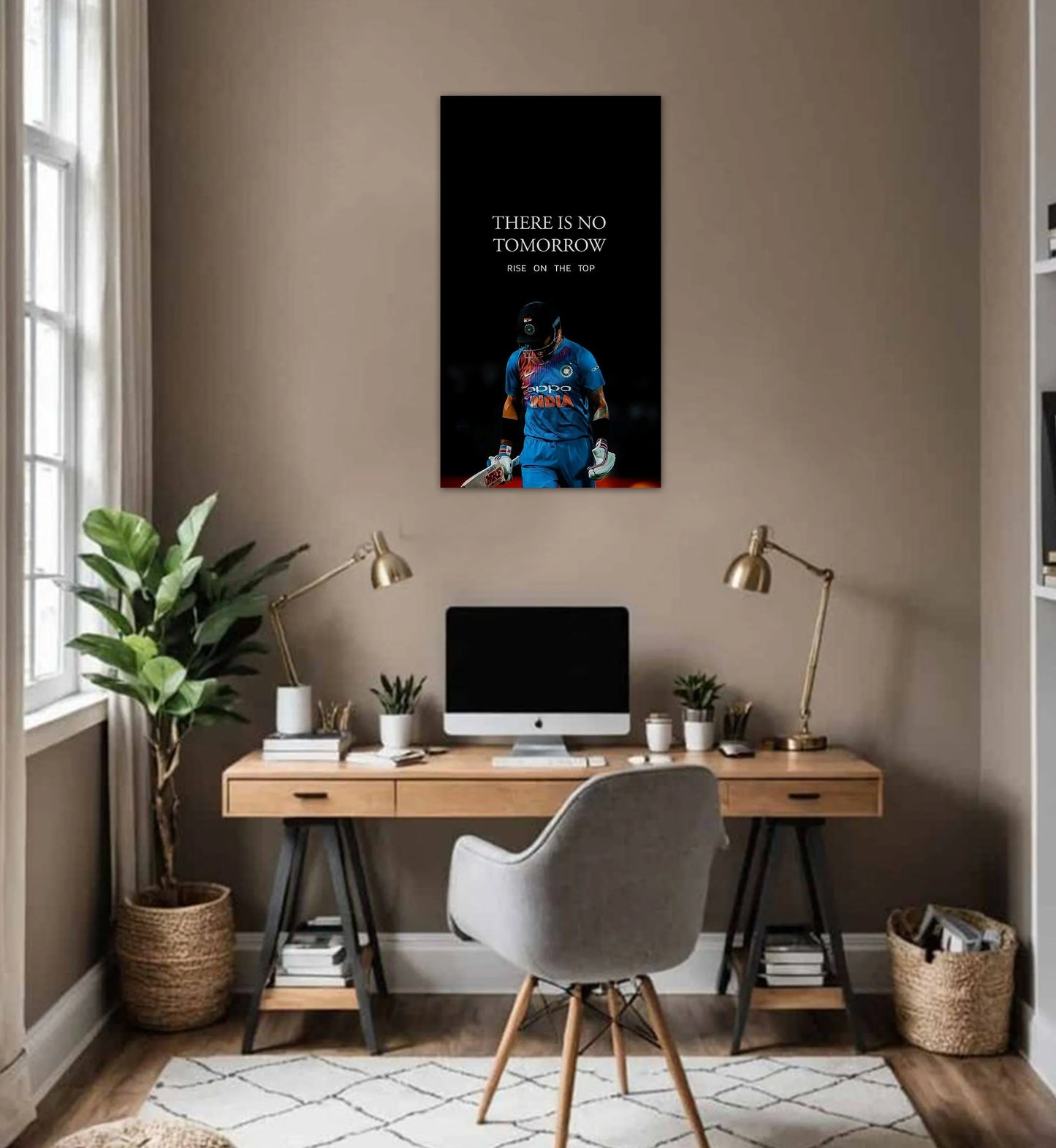 Fireman Kohli — Premium Cricket Metal Wall Art