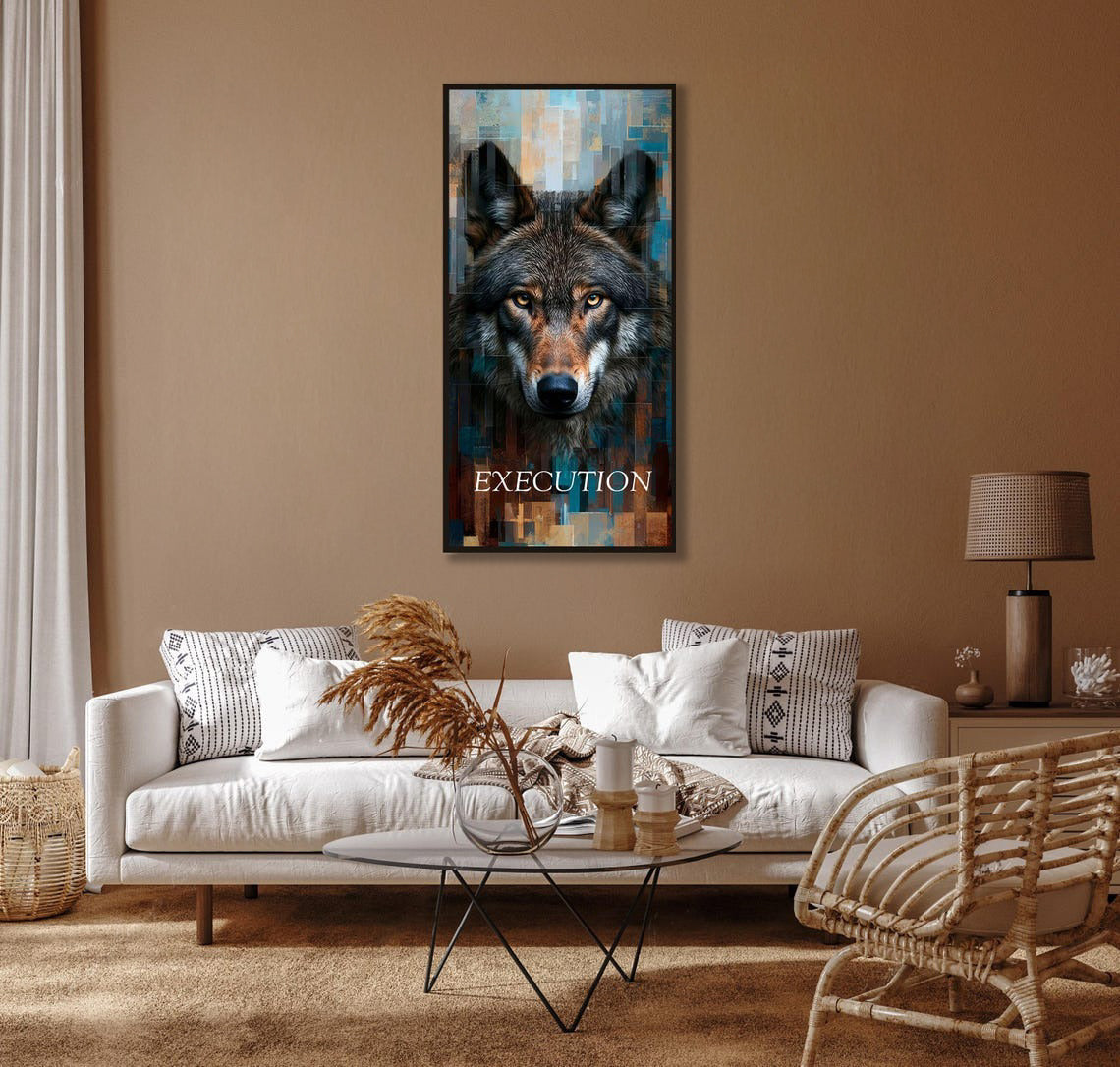 Discipline — The Wolf | Motivational Metal Wall Art